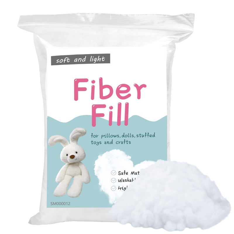 LOKUNN 212oz60g Polyester Fiber 212oz397lb Polyester Fiber Fill Stuffing for Stuffed Animals High Resilience Crochet Stuffing Fill Fiber for Stuffed DIY Crafts