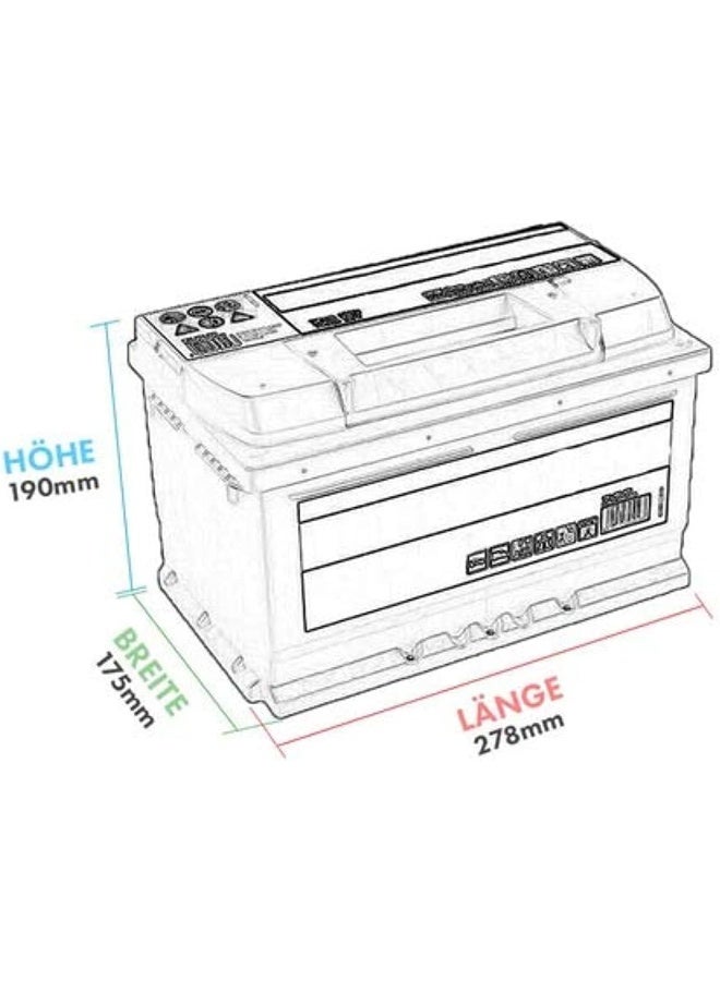 Varta E-39 12V DIN 70AH AGM Car Battery - Image 4