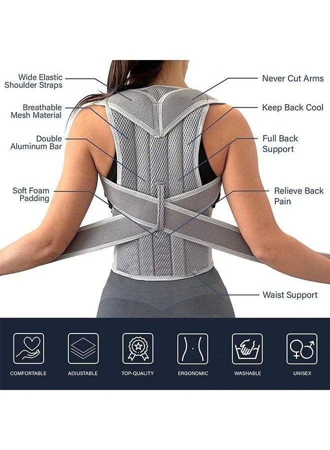 Postural Belt Correction Belt, Shoulder Posture Corrector, Invisible Orthopedic Corset Straight Back Support, Back Pain Relief（XL） - Image 2