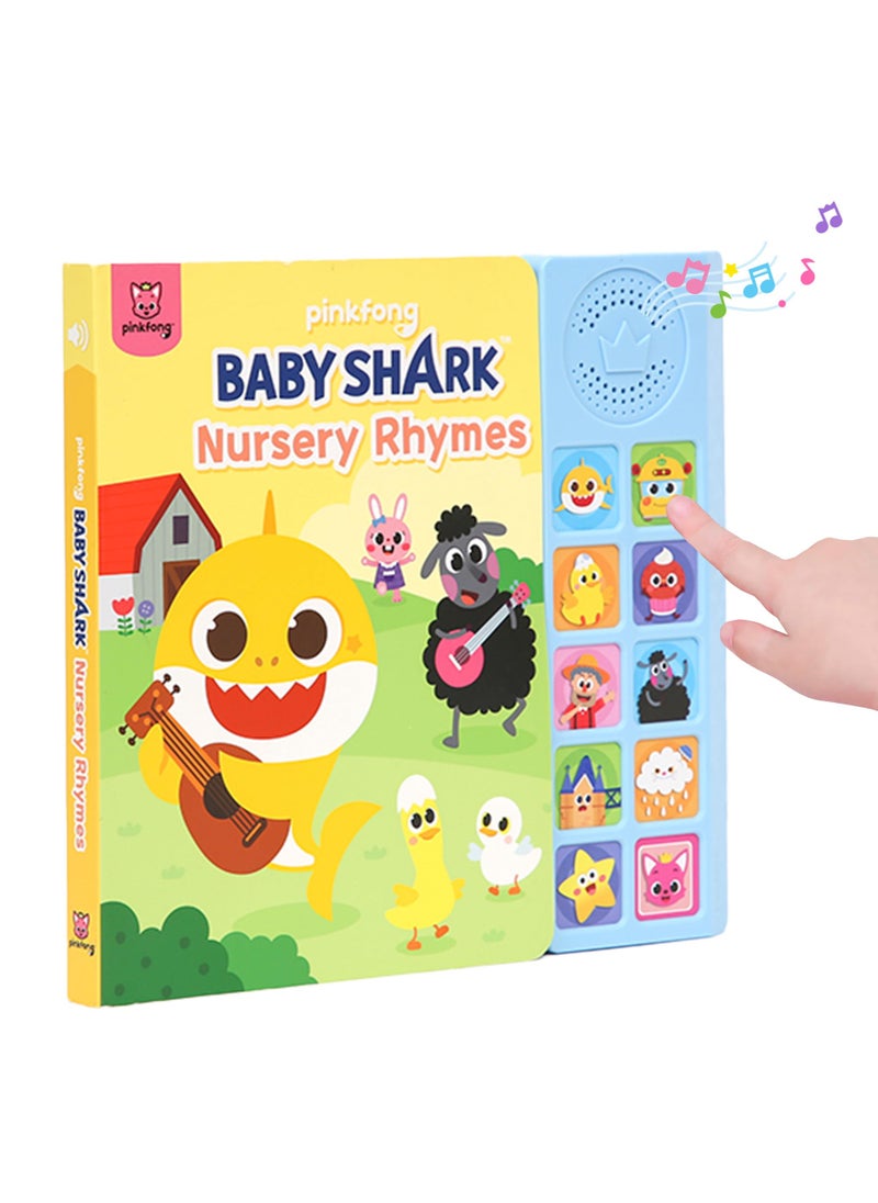 Pinkfong Baby Shark Nursery Rhymes 10 Button Sound Book| Learning & Education Toys | Interactive Baby Books for Toddlers 1-3 | Gifts for Boys & Girls  - Image 1