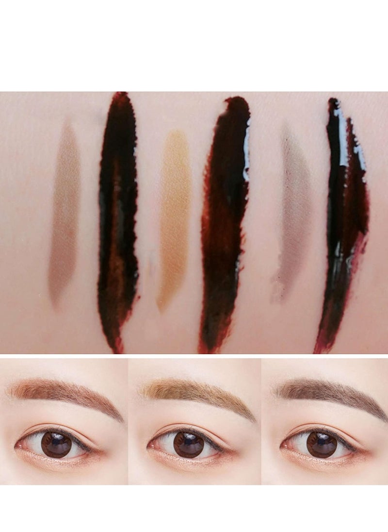 SYOSI - Wine Eyebrow Gel 3 Colors Wine Bottle Tattoo Brow Gel Tint Eyebrow Beauty Dyeing Eyebrow Cream Peelable Tearing Eyebrow Colouring Gel Waterproof Quick Dry Dyeing No Smudge Easy to Color - Image 1
