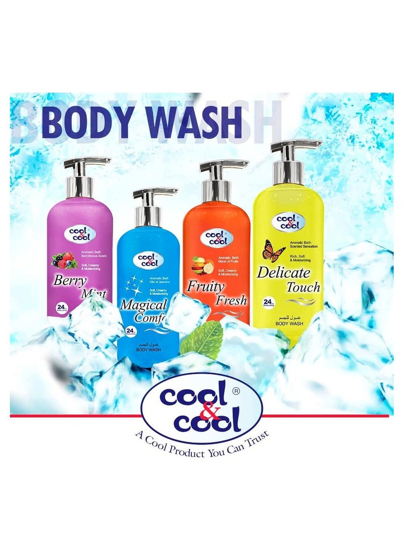 كول اند كول غسول الجسم كول آند كول بالنعناع مع مضخة يدوية 500 مل (عبوة من قطعتين) - منعش، فيتامين E، ترطيب على مدار 24 ساعة، رائحة منشطة، مناسب لجميع أنواع البشرة، 1 لتر - Image 4