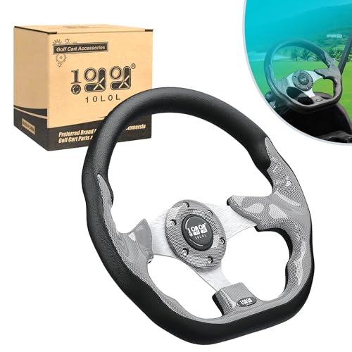 10L0L Golf Cart Steering Wheel for Yamaha, EZGO TXT/RXV/Valor, Club Car DS/Precedent/Onward/Tempo Golf Carts - Image 1