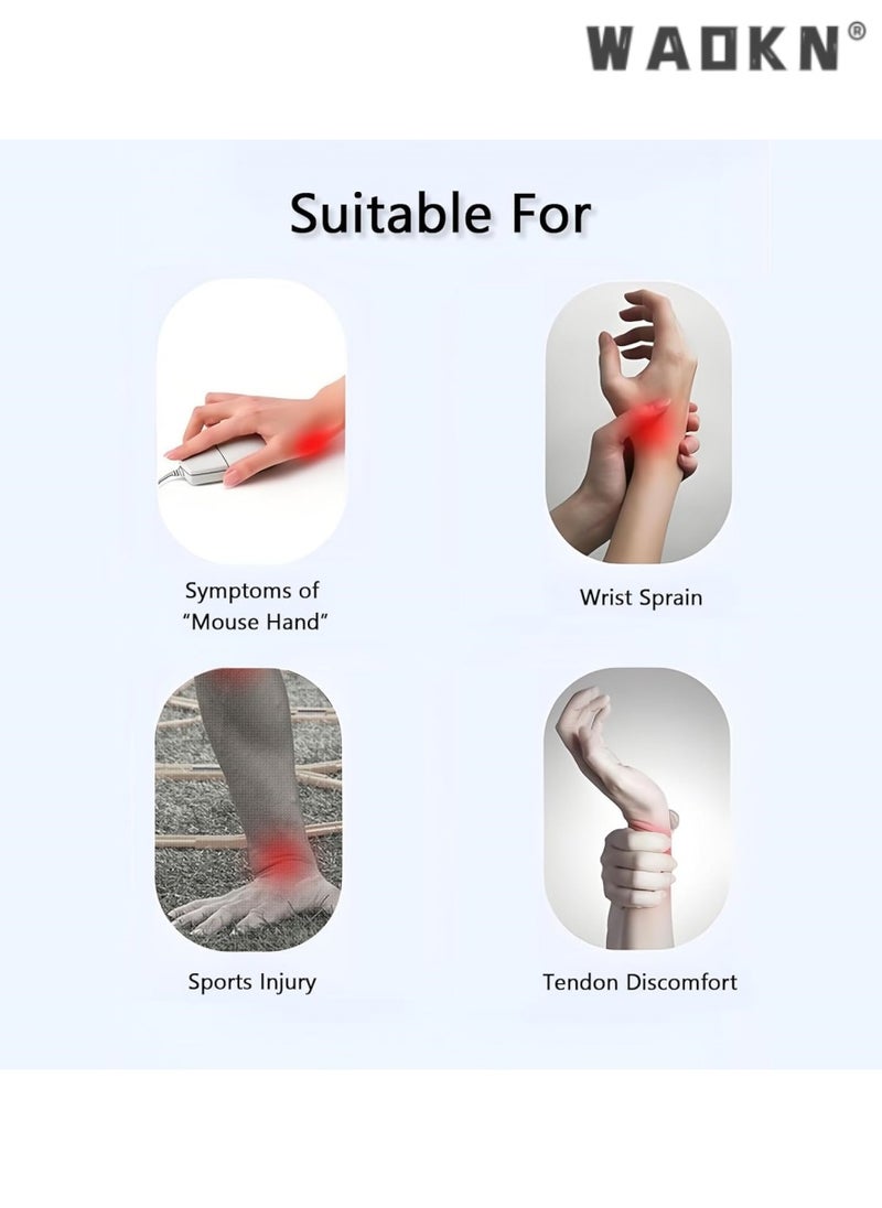 WAOKN Wrist Brace Carpal Tunnel Support for Right Hand, Adjustable Compression Wrist Band for Tendonitis, Arthritis, Wrist Pain Relief, Night Sleep Splints for Rehabilitation ,Right Hand,Gray  - Image 2