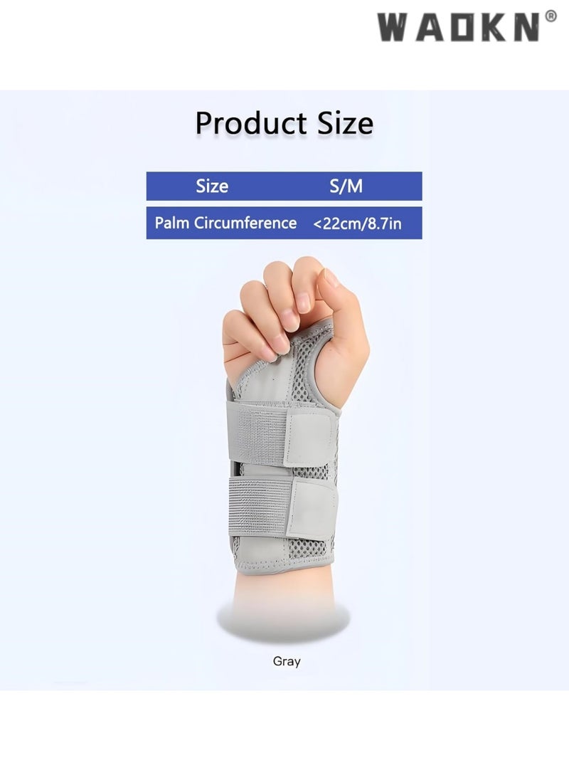 WAOKN Wrist Brace Carpal Tunnel Support for Right Hand, Adjustable Compression Wrist Band for Tendonitis, Arthritis, Wrist Pain Relief, Night Sleep Splints for Rehabilitation ,Right Hand,Gray  - Image 5