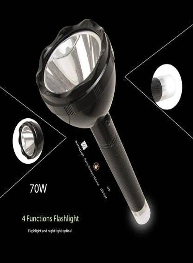 Care4 Care 4 L-700x Long Press for Blinker, 4 Modes Function, 1000 mtr Long Range for Outdoor, Home, Travel Torch, USB Charging Adaptor for Fast Recharge. Torch (Black : Rechargeable) - Image 2