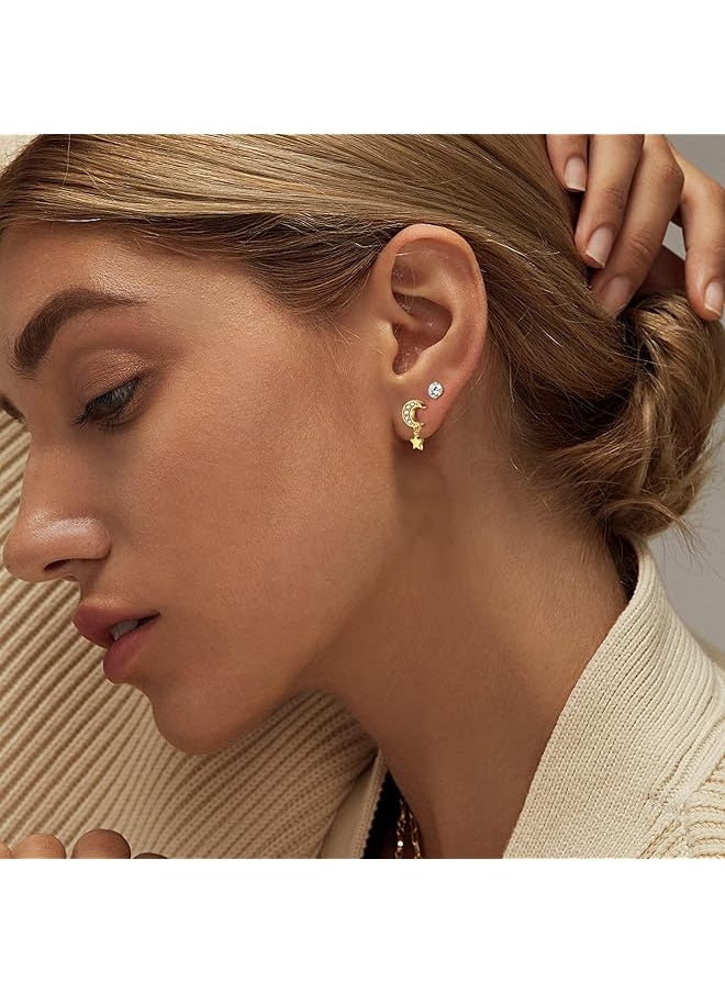 Besteel - 16G Cartilage Stud Earrings For Women Men Stainless Steel Stud Earrings Hypollergenic Butterfly Heart Helix Tragus Piercing Jewelry - Image 1