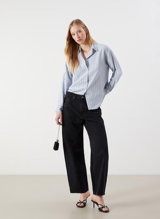 LC WAIKIKI Striped Oversize Women's Shirt - Image 2