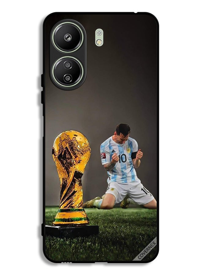 Covernex Xiaomi Redmi 13C Protective Case Cover Leo Messi & FIFA Trophy - Image 1