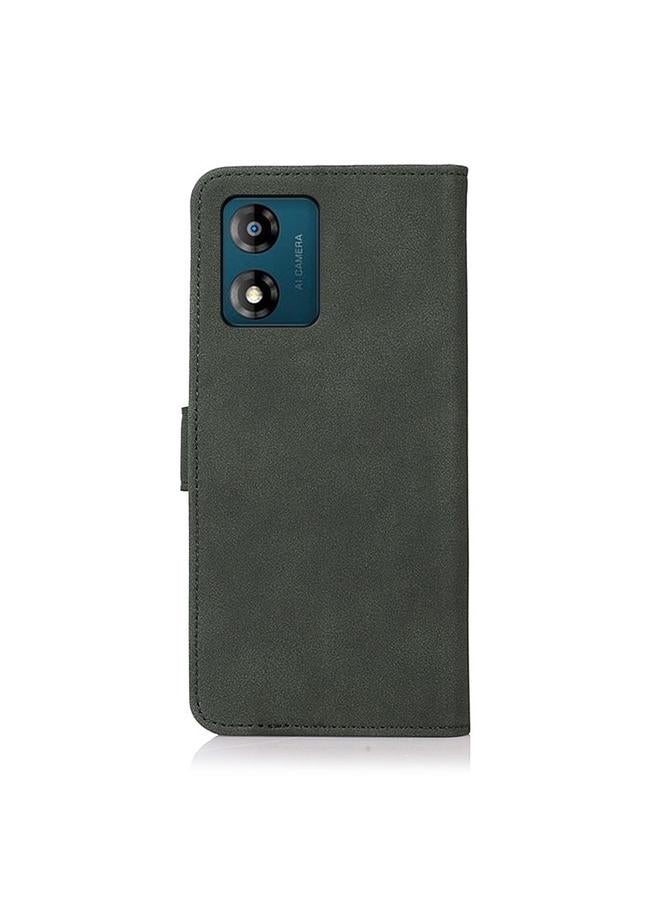 اس-توب جراب لهاتف موتورولا موتو E13 4G من خزنة، جراب هاتف جلدي غير لامع - Image 3