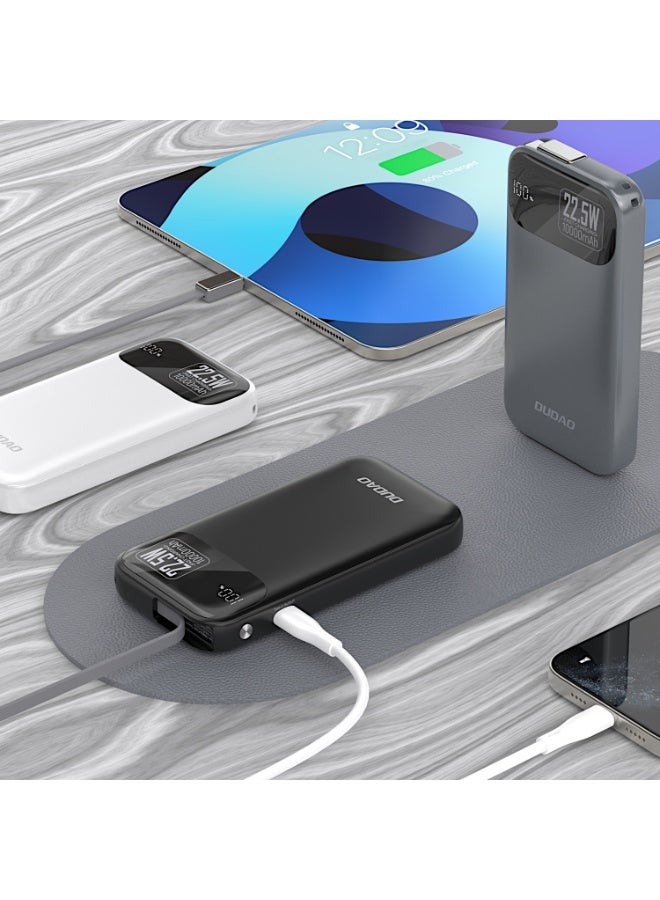 DUDAO K31-G PD22.5 RETRACTABLE CABLE POWER BANK 10000MAH -G - Image 2
