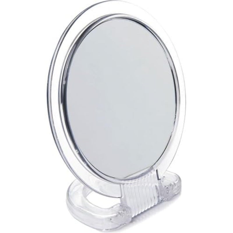 NANIAAY NANIAAY Elegant Oval Hand Mirror Decorative Portable Handheld with Small Handle DoubleSided Cosmetic Mirror with Attractive Frame Magnifying Handheld Antique for Travel Makeup Everyday Use  - Image 1