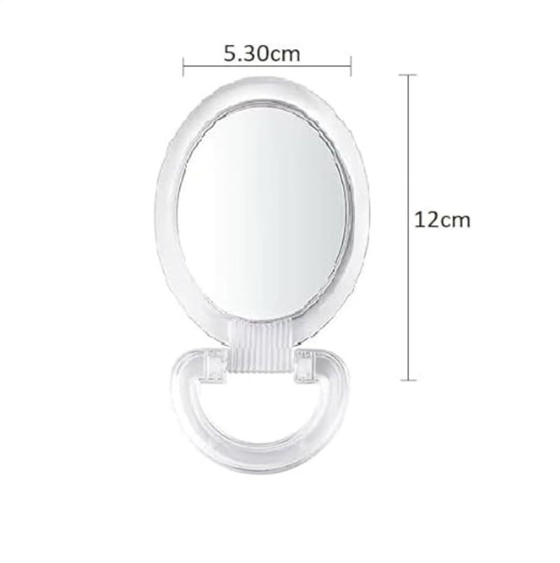 NANIAAY NANIAAY Elegant Oval Hand Mirror Decorative Portable Handheld with Small Handle DoubleSided Cosmetic Mirror with Attractive Frame Magnifying Handheld Antique for Travel Makeup Everyday Use  - Image 2