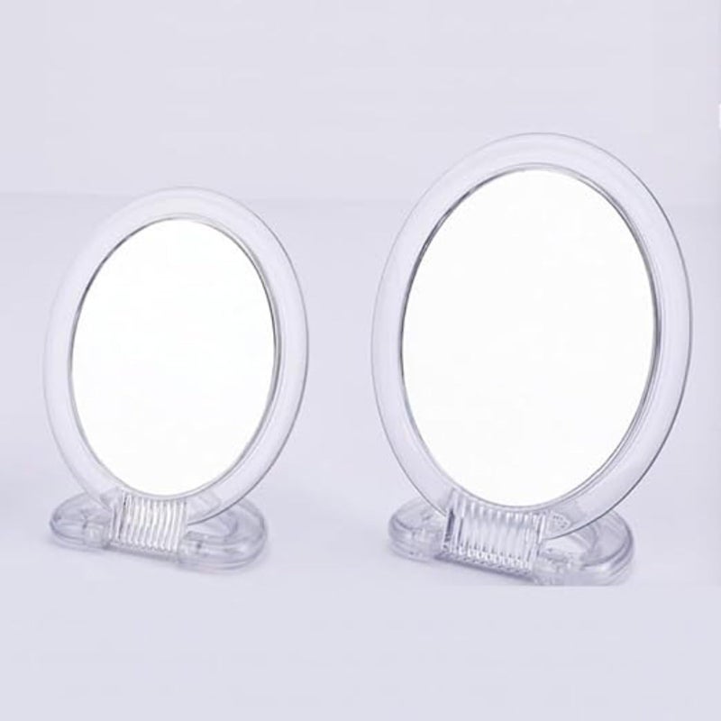 NANIAAY NANIAAY Elegant Oval Hand Mirror Decorative Portable Handheld with Small Handle DoubleSided Cosmetic Mirror with Attractive Frame Magnifying Handheld Antique for Travel Makeup Everyday Use  - Image 3