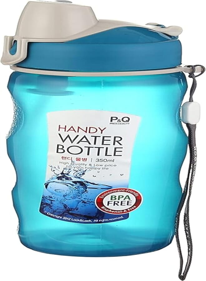 LocknLock P&Q Water Bottle PP 350ml W/STRAW BLUE