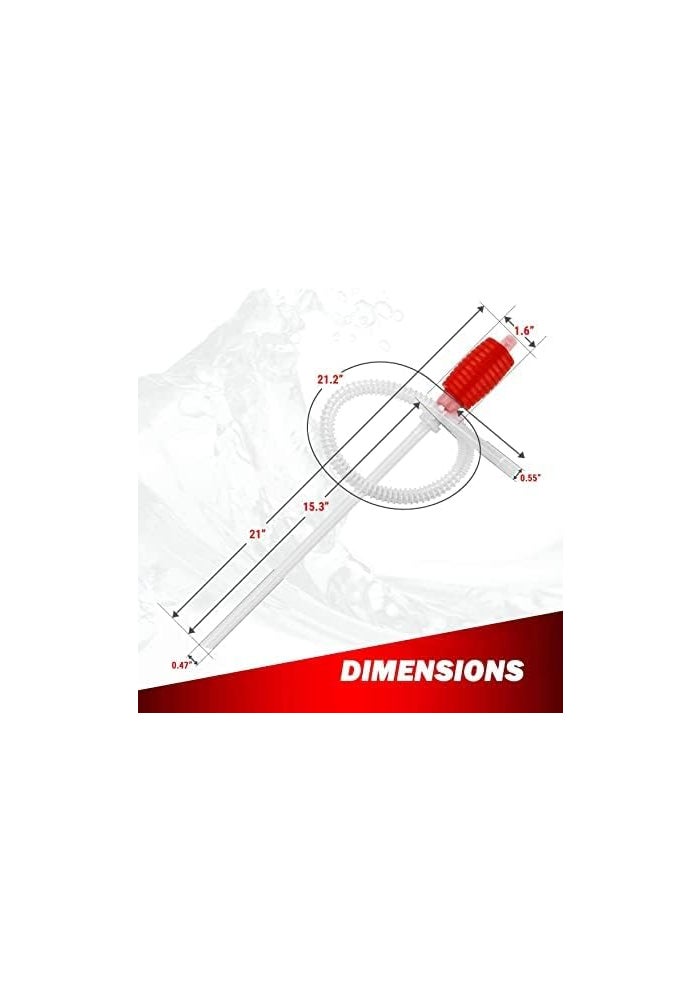AQ AQSON مضخة سيفون لنقل السوائل/الوقود AQSON - مضخة يدوية فعالة للبنزين والماء والمزيد - Image 2