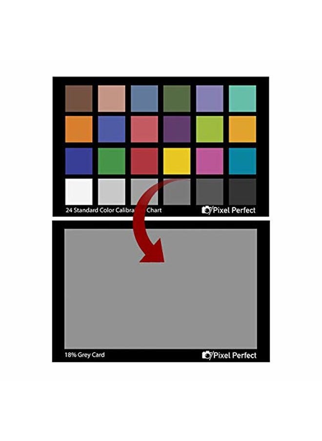 Oriflame - Camera Colour Correction Card – 4x6 for Photo and Video - Reference Tool Grey Card Target White Balance Exposure Temperature Colour Calibration Chart, Set of 2 - Image 1
