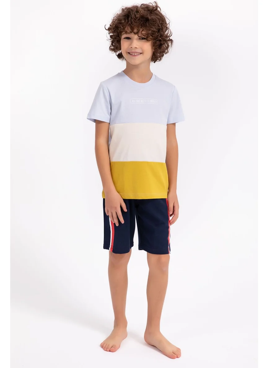 Arnetta All You Need Is Family Sky Blue Boys Bermuda Set