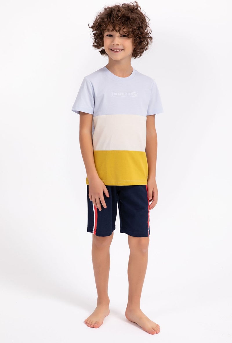 Arnetta All You Need Is Family Sky Blue Boys Bermuda Set  - Image 3