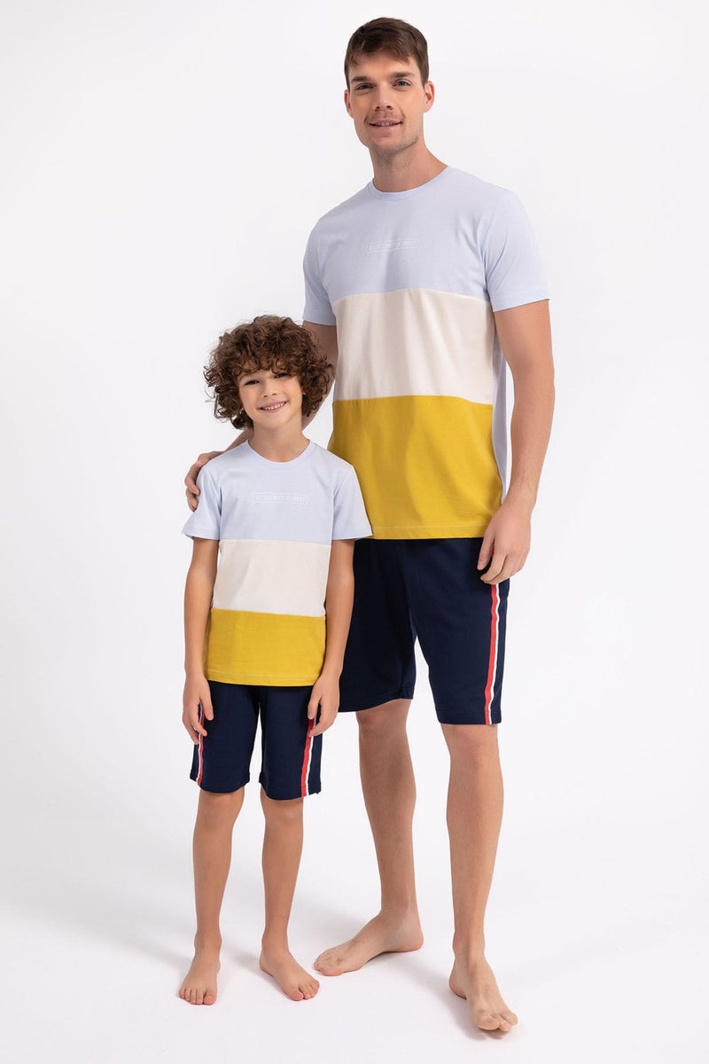 Arnetta All You Need Is Family Sky Blue Boys Bermuda Set  - Image 2