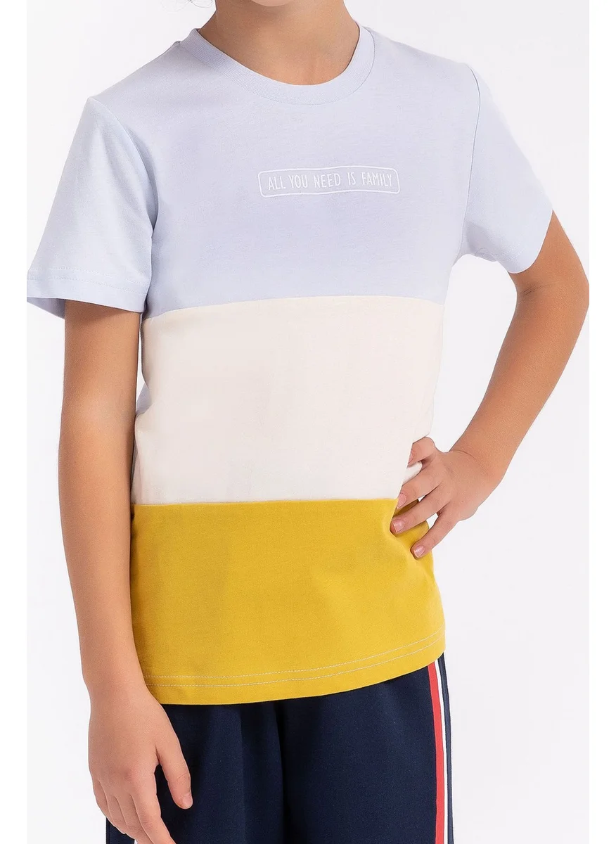 Arnetta All You Need Is Family Sky Blue Boys Bermuda Set
