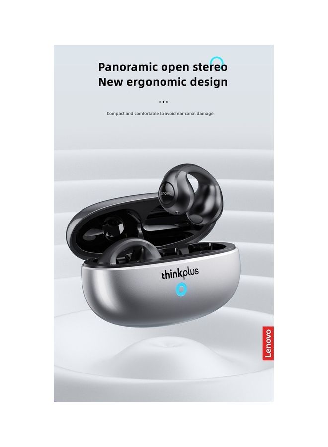Lenovo Thinkplus Air Conduction Wireless Earphone Ear Clip Noise Reduction High-definition Call Headset Waterproof Grey - Image 2