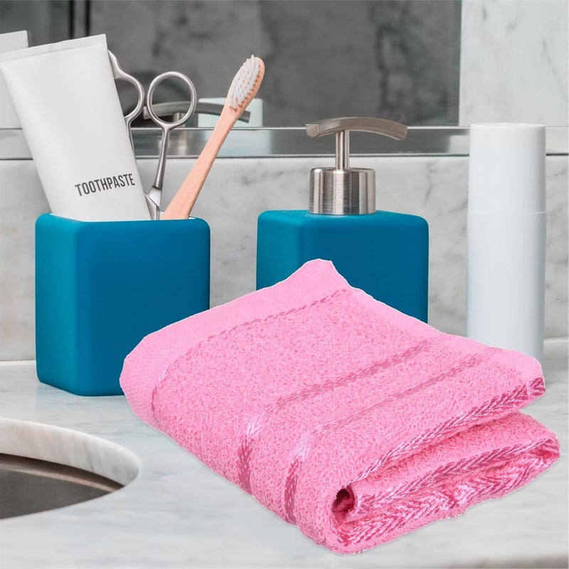 Kuber Industries Kuber Industries Face Towel Cotton Towels for Facewash Towels for Daily use Workout Hand Towel Lining Design 14x21 Inch Pack of 5 Multi  - Image 2