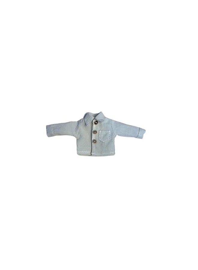 ##ob11 Doll Long-sleeved Short-sleeved Shirt Plaid Solid Color Shirt 12 Points Doll GSC Body-Height:Yellow And Blue Plaid-ob11 Size Short Sleeves  - Image 5
