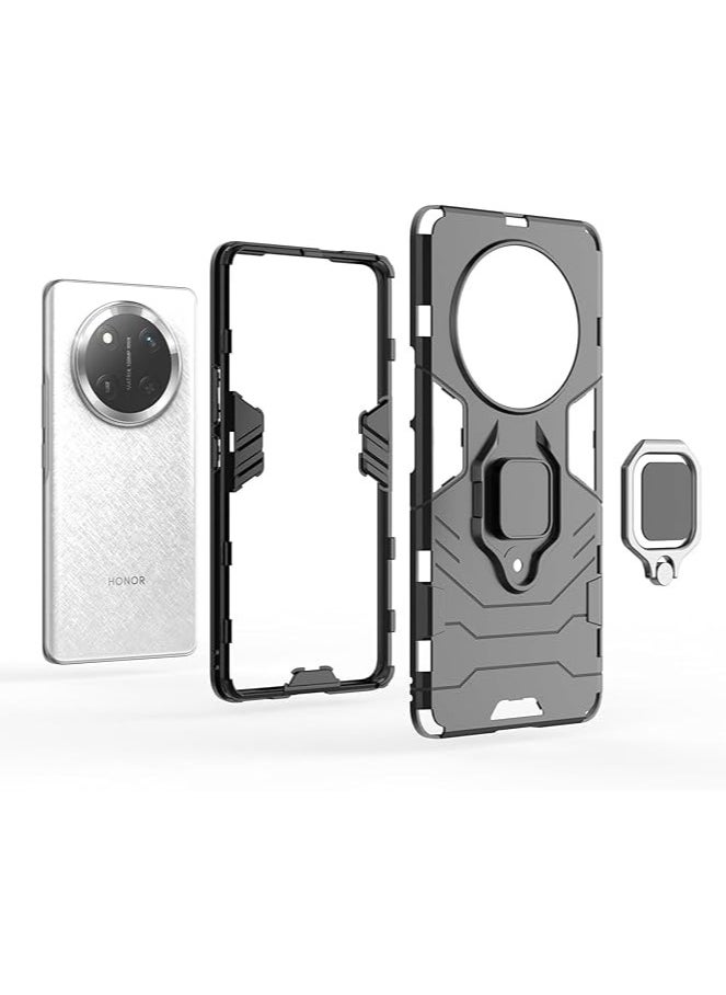 Generic Case Compatible with Honor X9c 6.78 Inch Released 2024, 360° Metal Ring Kickstand and Compatible with Magnetic Car Mount, 2in1 Hybrid Shockproof Case for Honor X9c  - Image 3