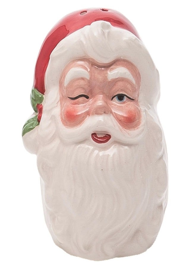 Transpac Transpac Dolomite 3.25 in. Multicolor Christmas Vintage Santa Shaped Salt and Pepper Shaker Set of 2 Multicolor - Image 3