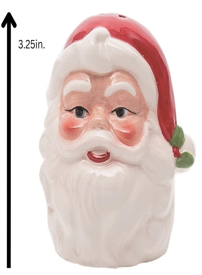 Transpac Transpac Dolomite 3.25 in. Multicolor Christmas Vintage Santa Shaped Salt and Pepper Shaker Set of 2 Multicolor - Image 4