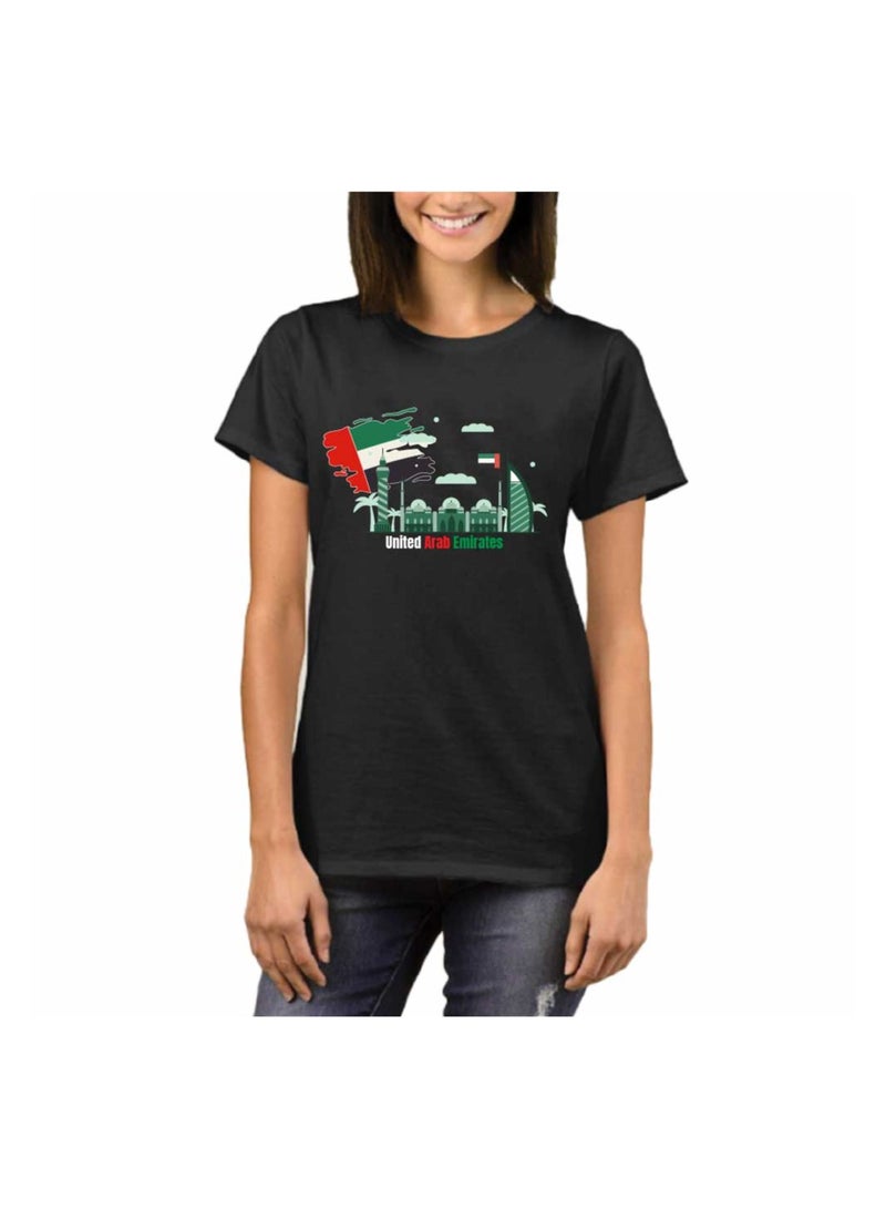 UAE Celebration T-Shirt For Women-Printed Design Short Sleeve Top Tee For Celebrations Day,School Events,&Holidays-Comfortable And Stylish T-Shirt  - Image 1