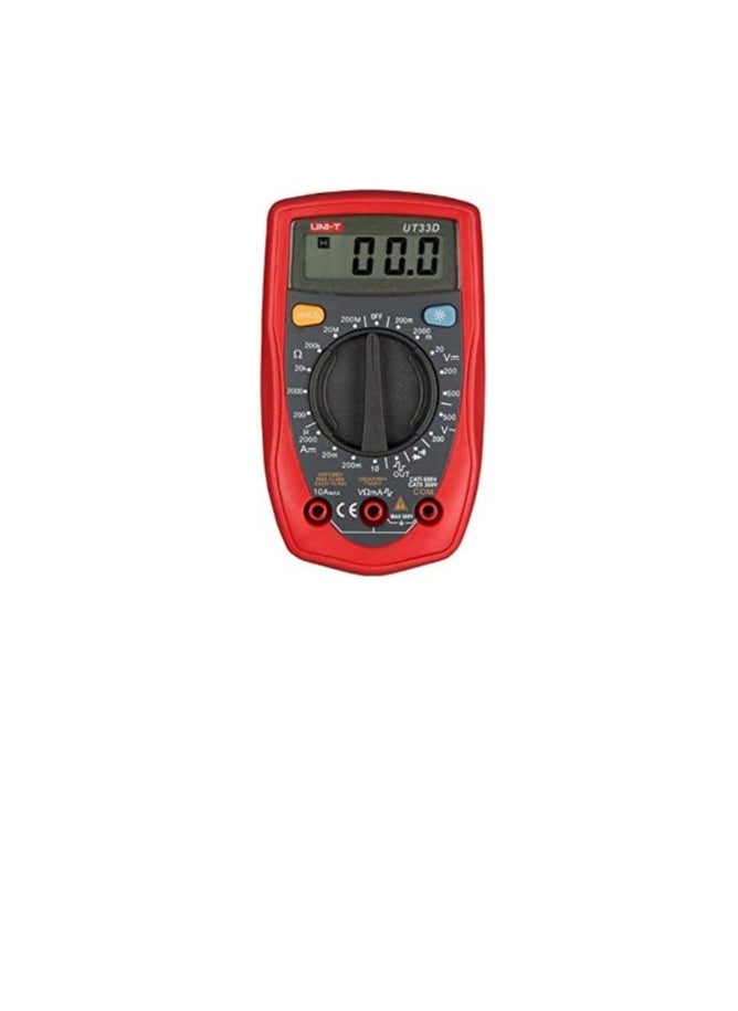 Digital Multimeter Palm Size (Resistance 200M and Square Output) UT 33D Uni-T