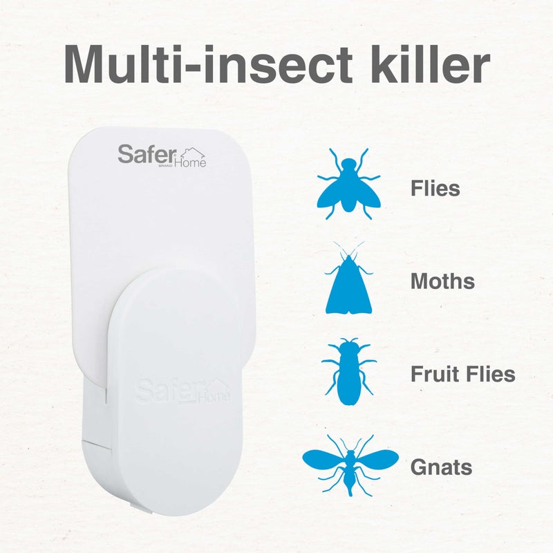 Safer Home SH502 Indoor Plug-In Fly Trap for Flies, Fruit Flies, Moths, Gnats, and Other Flying Insects – 400 Sq Ft of Protection - Image 3