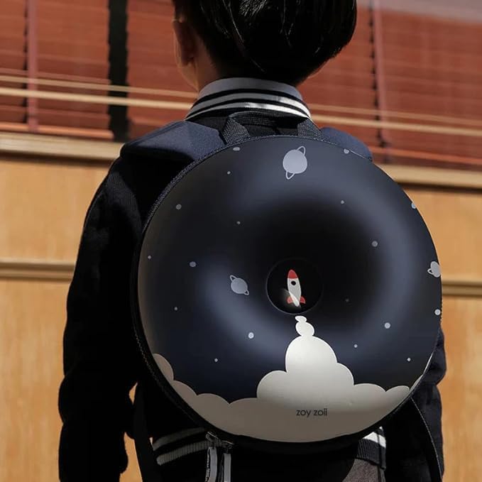 GLITTERS® Kids Round Design Waterproof Preschool Backpack - Rocket Theme - Image 2