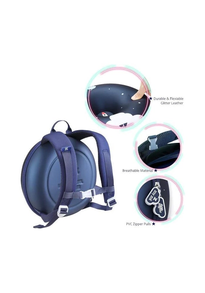 GLITTERS® Kids Round Design Waterproof Preschool Backpack - Rocket Theme - Image 4