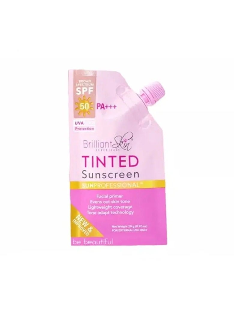 Brilliant Skin Tinted Sunscreen SPF 50 with Facial Primer and Tone Adapt Technology, UVA/UVB Protection, Natural-Looking Tint with Broad-Spectrum Coverage, Hydrates Skin, Lightweight Formula, 20g. - Image 1