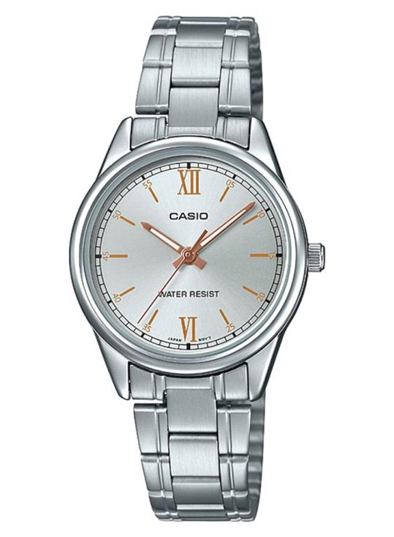 CASIO Women Dress Timepiece Water Resistant Analog Watch LTP-V005D-7B2UDF - 28 mm - Silver - Image 1