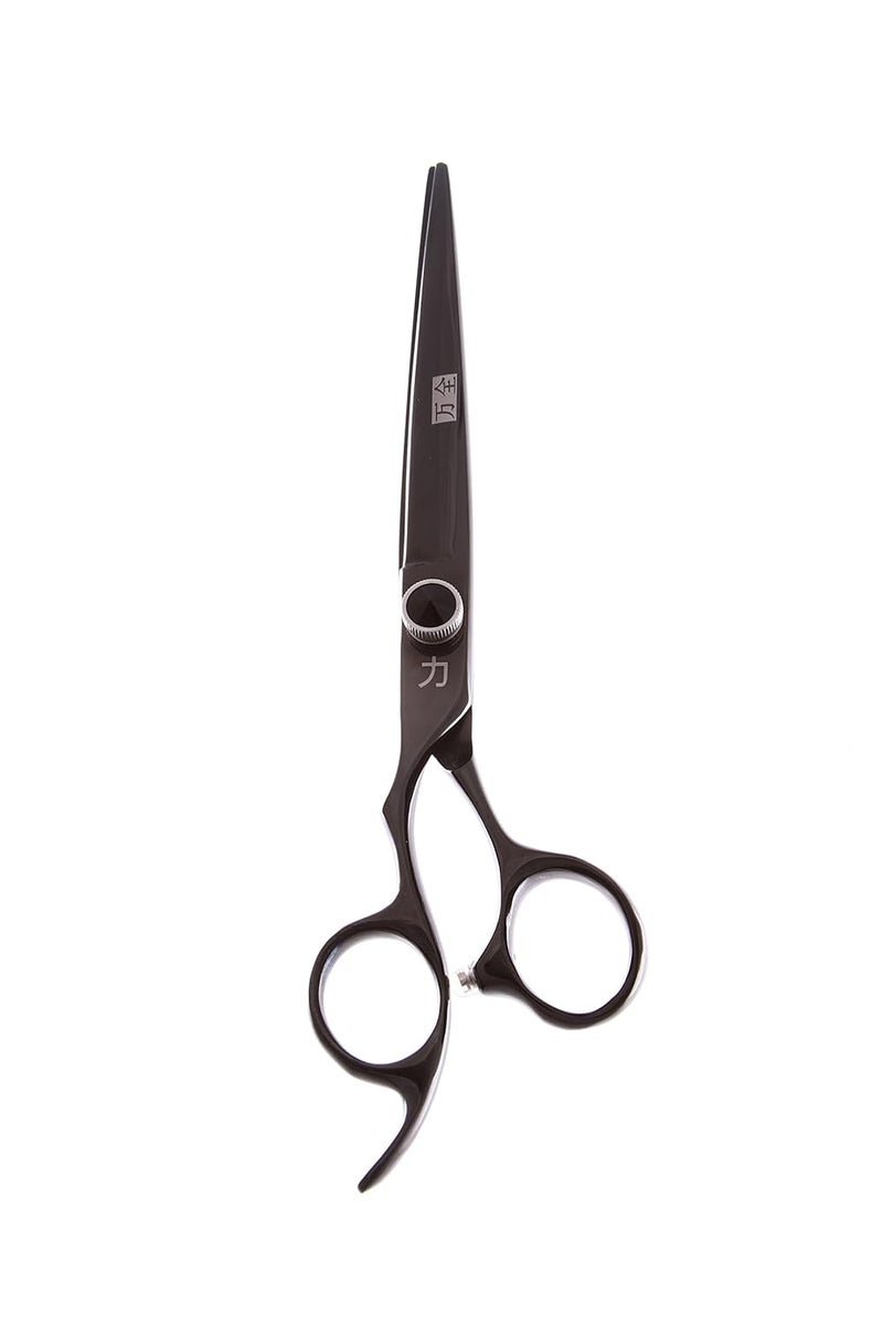 440c Japanese Stainless True Left-Handed Shear with Ergonomic Handle, Black, 7 Inch, 2.7 Ounce