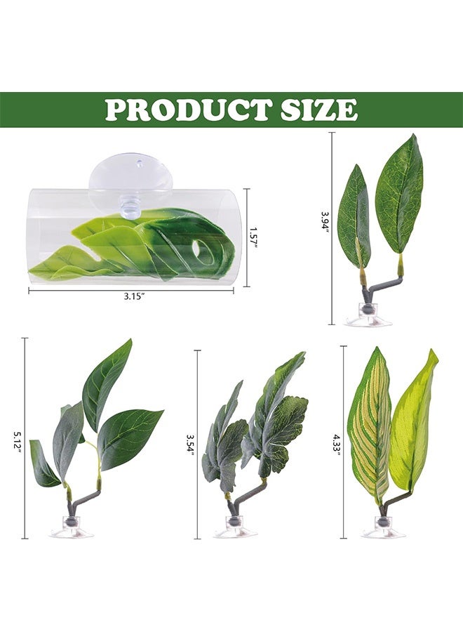 GMORO 5Pieces Betta Bed Leaf Hammock for Betta Fish, Lightweight and Realistic Resting Spot, No BPA, Practical, Comfortable and Safe - Image 4