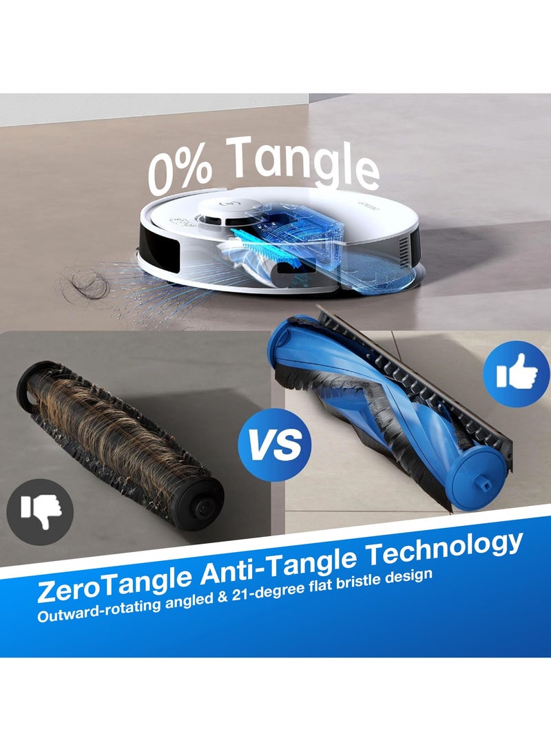 إيكوفاكس روبوت مكنسة كهربائية DEEBOT، 8000 با قوة شفط قوية للتنظيف العميق والمسح، تقنية مضادة للتشابك، تخطيط مسار ذكي TrueMapping، تفريغ تلقائي، تحكم عبر التطبيق - Image 5