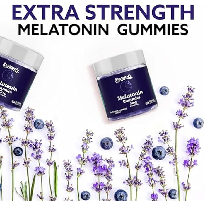 Droppels Melatonin Gummies for Adults – 5mg Sleep Support, Vegan & Plant-Based with Chamomile, Natural Sleep Aid for Falling Asleep Faster & Staying Asleep (60 Count) - Image 3