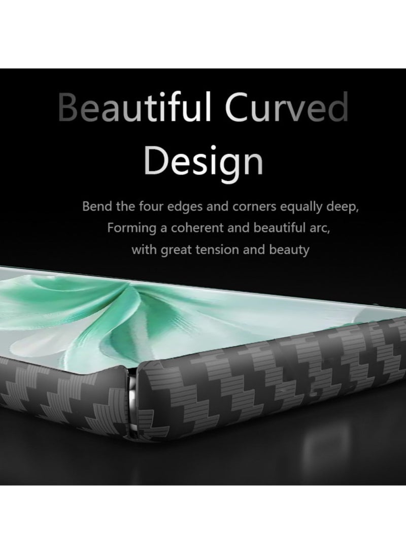 Wtech Hand Back Silicone Carbon Fiber Texture Case Cover For Vivo V30 / V30 Pro 5G 2024 Black/White - Image 2