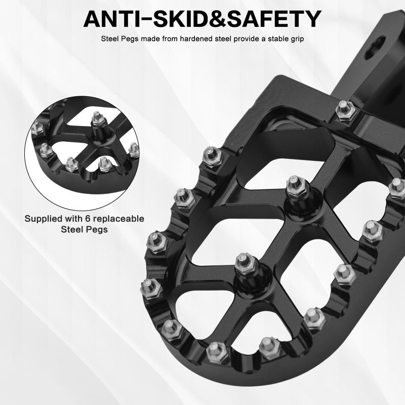 Generic Smotrcc CNC Foot Pegs for Surron, Motorcycle Footpegs Foot Pedals Rests Compatible with Sur Ron Light Bee X S Segway X260 X160 Talaria Sting MX3 MX4 Talaria XXX Dirt Bike-Black  - Image 2