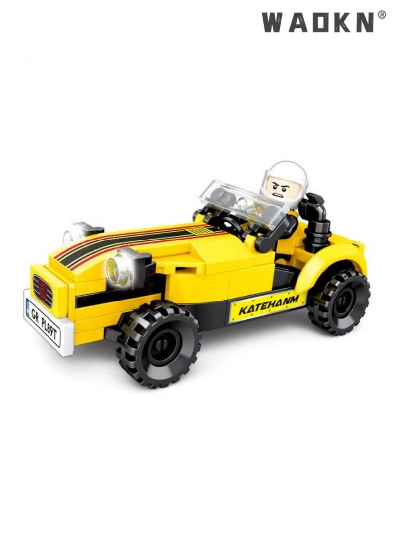 WAOKN New Small Particle Assembled Vehicles Sports Car Model Toys Parent and Child Play Assembled Building Blocks Toys Exercise Kids Spatial Thinking Ability and Hands On Ability Preschool Boys and Girls Ages 5-10