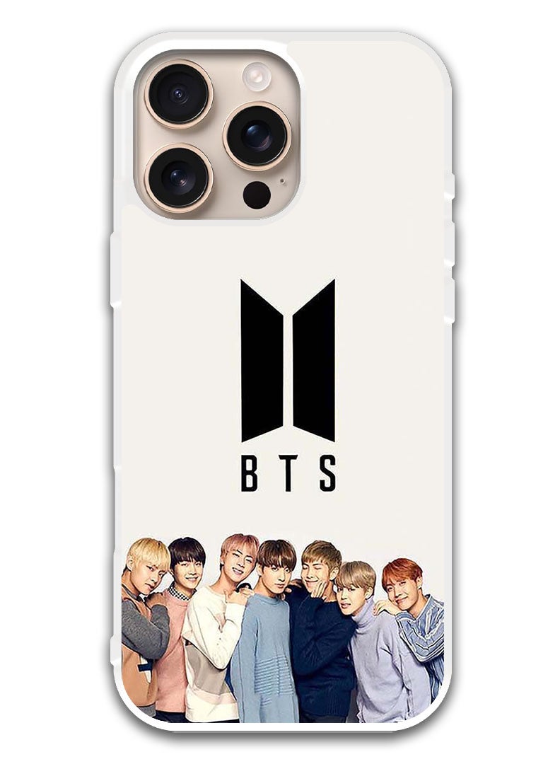 Theodor Protective Case Cover For APPLE IPHONE 16 Pro Max BTS Crew (White Bumper) - Image 1