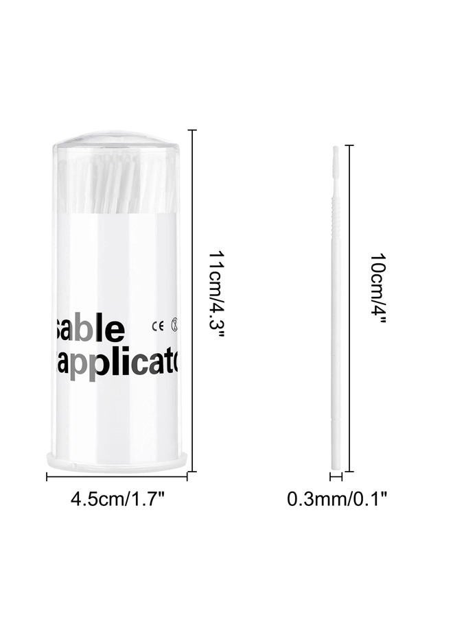 Dming 200pcs White Eyelash Cotton swabs Remove Grafted Eyelash Glue Dedicated Bottled Mini Micro applicators Makeup Brush - Image 2