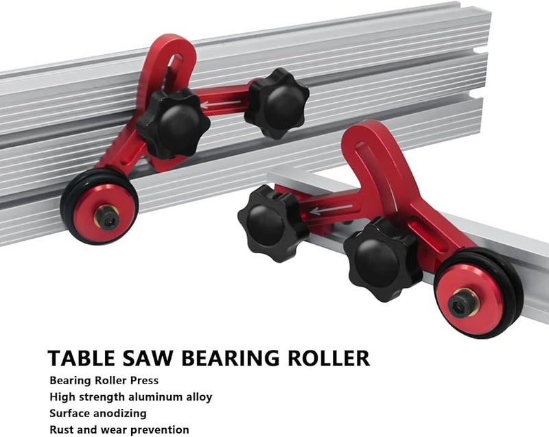 Aluminum Alloy Bearing Roller Press Table Saw Guide Wheel Kit High Strength CNC Machined - Image 3