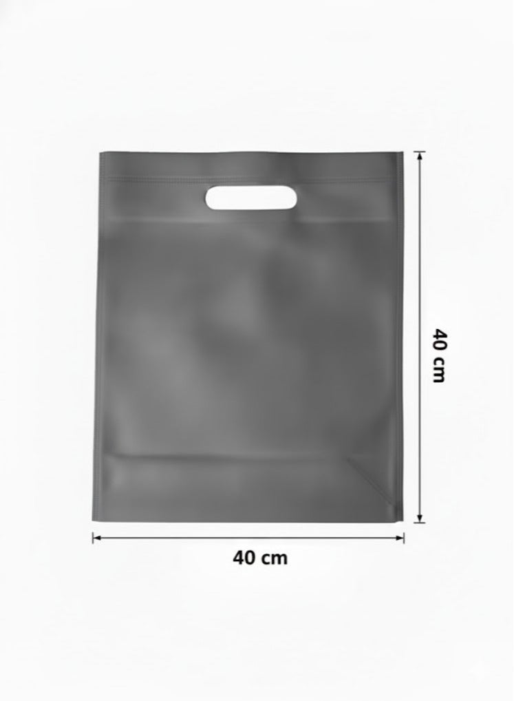 حقائب هدايا قماشية، ٢٥ قطعة، رمادي داكن، ٤٠ × 40سم - Image 2