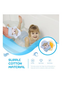 KASTWAVE 2Pcs Baby Bath Mitt Washcloths Gloves, Cotton Cartoon Puppet Kids Bath Sponge, Washcloths Body Scrub Towels Face Cleaning Brush Tools for Toddler  - Image 5